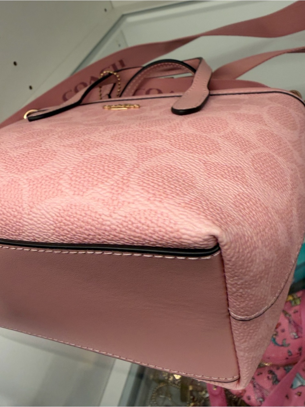 Coach Mini City Tote in Powder Pink w/Crossbody Strap - Picture 12 of 16